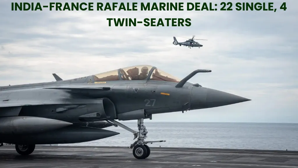 Historic India-France Rafale Marine deal: Indian Navy to receive 26 advanced Rafale Marine fighter jets.