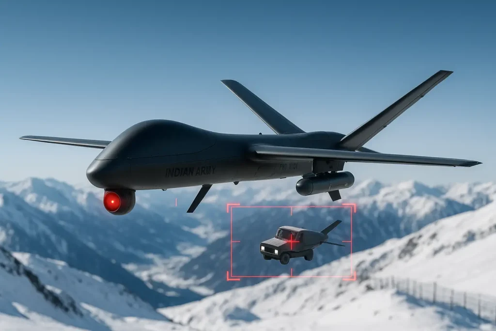 FWD-LM01 drone executing kamikaze strike on enemy vehicle.