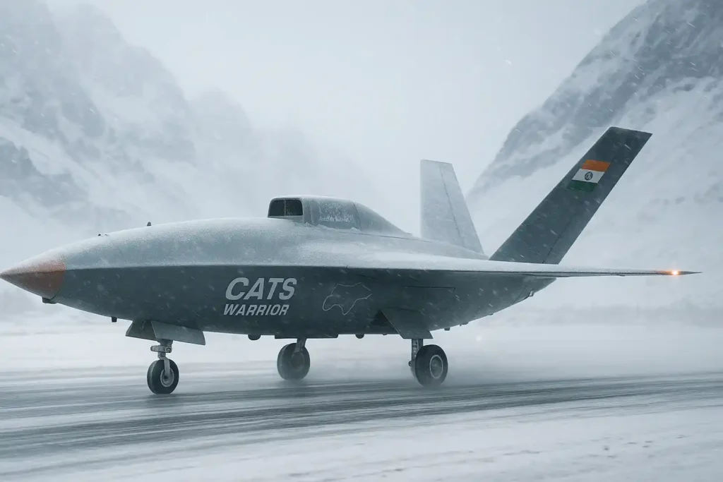 HAL CATS Warrior full-scale prototype during taxi testing 2025.