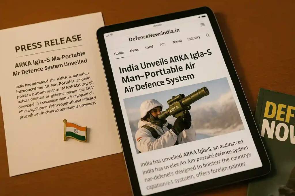 Infographic comparing Indian missile systems: S-400, Akash-NG, Shaurya, and ARKA Igla‑S with range arcs and icons.