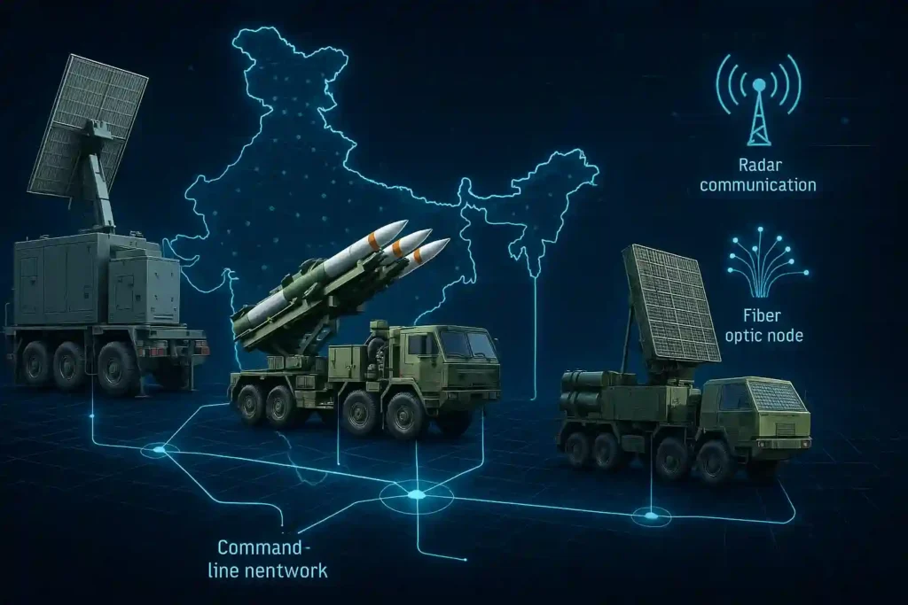 Project Kusha integrated with Akash, S-400, and IACCS network across India.