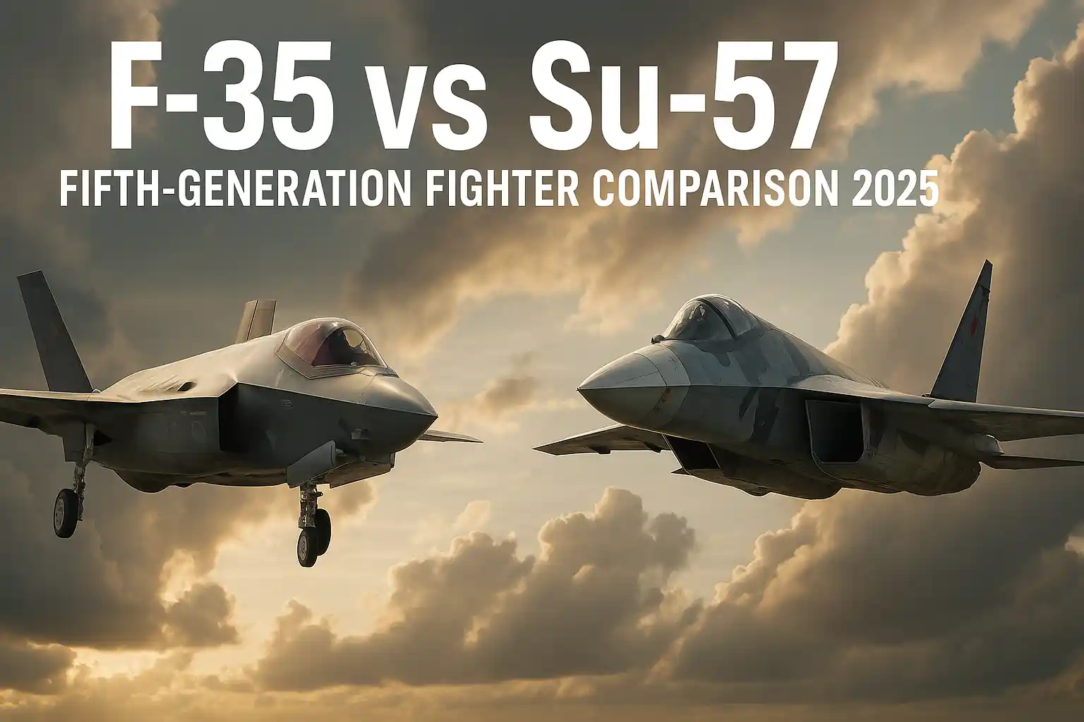 F-35 vs Su-57 fifth-generation fighter jet comparison 2025