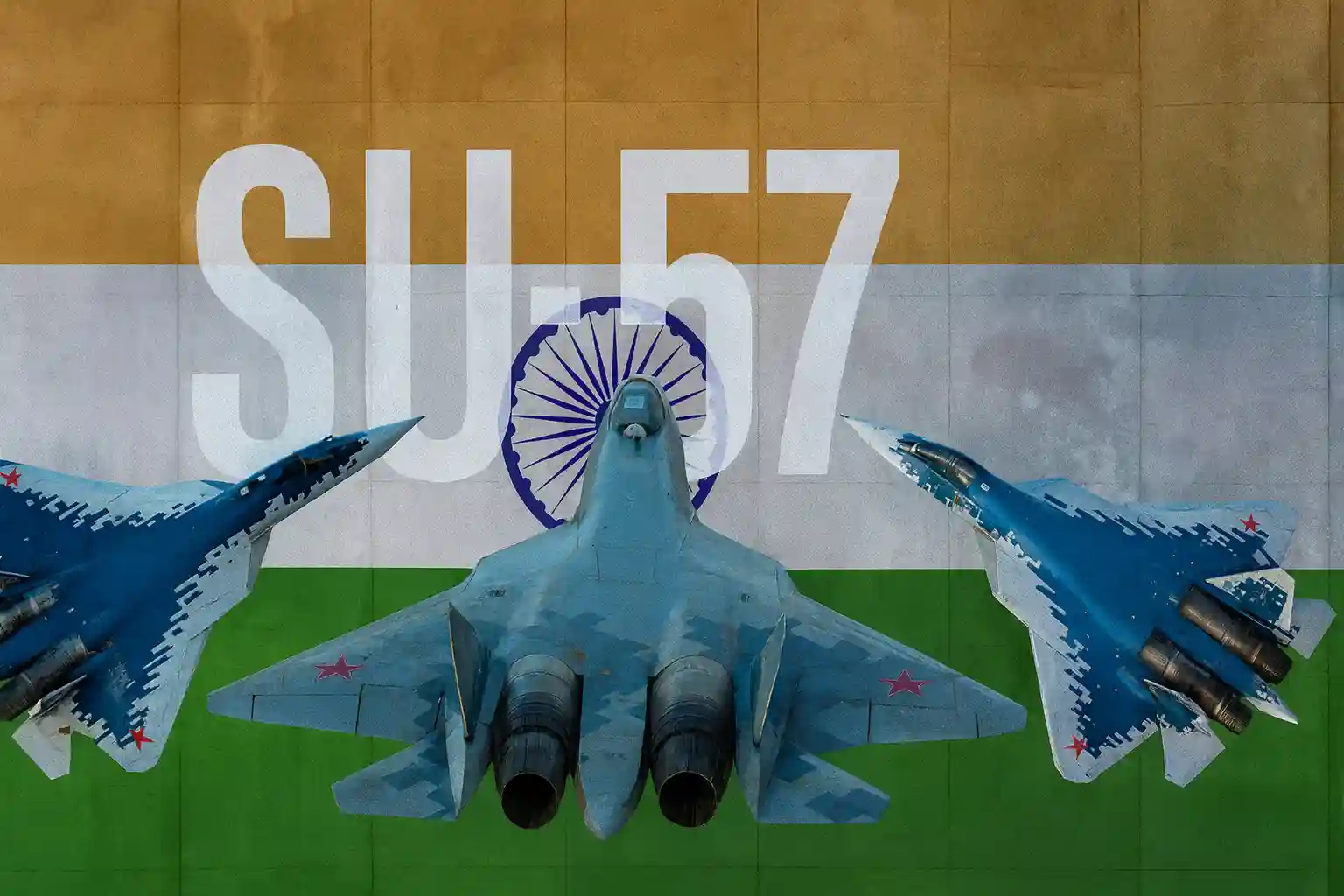 Su-57E deal India 2025 showing Su-57 fighter jets for IAF, 40 flyaway jets and 90 to be produced at HAL Nashik under technology transfer.