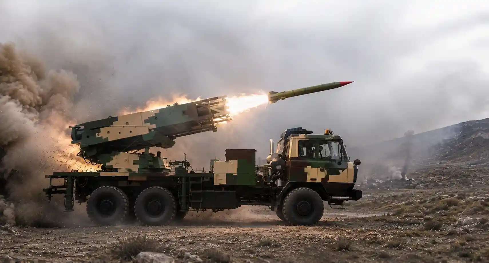 Suryastra Rocket Launcher showcasing long-range battlefield precision strike capability